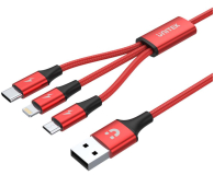 UNITEK 3-in-1 USB - USB-C/microUSB/Lightning, 1,2m; C4049RD - 458692 - zdjęcie 3